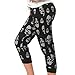 Coco-Limon Women Capri Joggers - French Terry, Skull Print Sweatpant