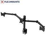 FLEXIMOUNTS D1T Triple Monitor Arm Desk Mounts Stand Fits 10