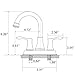 VALISY Two Handles Stainless Steel Satin Nickel Bathroom Sink Faucet, Bathroom Faucets with Pop-up Drain & Water Hoses Included