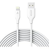 Anker PowerLine Lightning (10ft) Apple MFi Certified Lightning Cable / Charger Cord, for iPhone 6s/6s Plus/6/6 Plus/5s/5, iPad mini/4/3/2, iPad Pro Air 2(White)