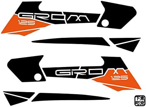 WORLD WALK Original Honda Grom MSX125 Graphic Sticker Decal Made in Japan Limited (Black &amp; Orange)