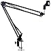 AOREAL Microphone Stand Adjustable Professional Desk Recording Microphone Suspension Boom Scissor Arm Stand With Microphone Clip,Table Mounting Clamp