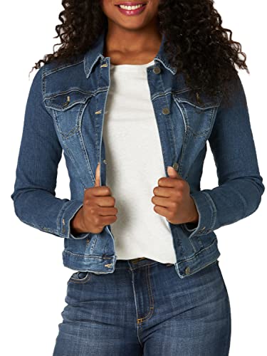 stretch denim jacket womens