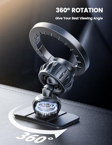 Lamicall Soporte Celular Automóvil mag Safe- [Dashboard or Vent] 20X N55 Magnets, Iman Celular Auto Base Porta Auto Compatible con iPhone 17 16 Pro MAX 15 14 y Otros Dispositivos con Anillo Magnético