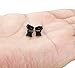 Jstyle Stainless Steel Black Stud Earrings for Men Women 20G Cubic Zirconia Black Earrings Studs for Sensitive Ears Hypoallergenic CZ Surgical Steel Earrings Pierced 4mm