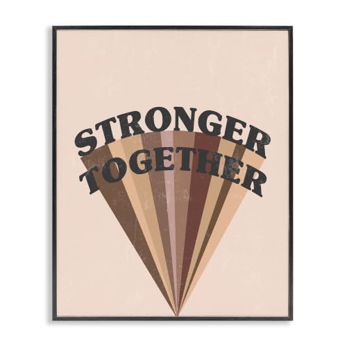 Stupell Industries 'Stronger Together Skin Tone Rainbow'| Framed Giclee Art