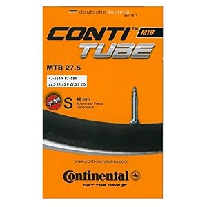 Continental Unisex’s 42mm MTB Presta Valve Inner TubeBlack, 27.5 x 1.75 2.5Inch/42 mm