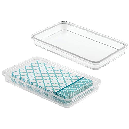 mDesign Guest Paper Hand Towel Storage Tray