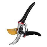 Qimh Pruning Shears Bypass Hand Pruner Garden Shears with Safety Lock,SK-5 Steel Blade Heavy Duty Tree Trimmers Secateurs,Clippers for the Garden