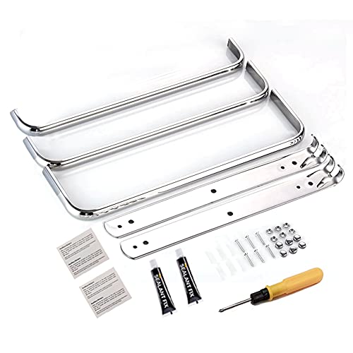 Yeegout Porte-Serviettes en Acier Inoxydable à 3 Niveaux sans perçage pour Porte-Serviettes pour Salle de Bain Cuisine et Toilettes Argent