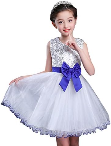 Little Dragon Pig 7-8 Years Girls White Lace Dresses Vintage Summer Swing Birthday Party Dress (7-8Years)