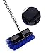 MEIBEI Deck Brush, Heavy Duty Deck Scrubber with Adjustable Stainless Steel Long Handle-51 Inches, Commercial Floor Scrub Brush, Perfect for Cleaning Deck, Patio, Hallway, Driveway and Boat