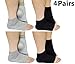 AYAOQIANG Moisturizing Heel Socks, Gel Material, Open Toe Socks, 4 Pairs, One Size, Spandex, Dry Skin Type, Treat Cracked Skin
