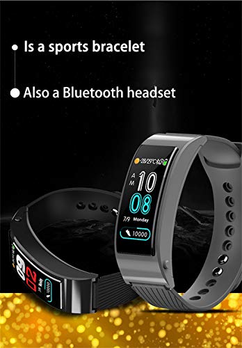 Sunward Smart Bracelet Bluetooth Phone Headset 2 in 1 Smart Bracelet Fitness Tracker with Sleep Monitor, Pedometer Watch for Kids Women and Men (Gray)