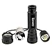 Comunite 501B 1000 Lumen Cree XML T6 LED Flashlight with Mount Remote Pressure Switch(Include 18650 Rechargeable Battery &Charger) Green Light