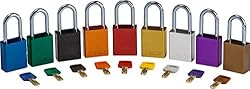 Brady SafeKey Lockout Padlock - Aluminum - Red