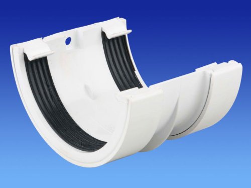 Wavin OSMA Roundline Gutter Jointing Bracket 112mm White 0T005w