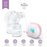 Little Martin’s Electric Double Breast Milk Pump Kit – Rechargeable Battery - Wireless and Travel Friendly - Fits in a Diaper Bag - Whisper Quiet Motor - Mobile Support for Breastfeeding Mother