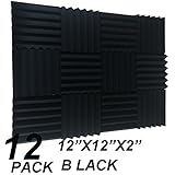 12 Pack Acoustic Wedge Studio Foam Sound Absorption Wall Panels 2