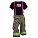 Firefighter Baby Outfit Pant and Shirt Tan with Yellow Reflective 18