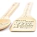NEET Inspirational Bamboo Cooking Utensils - 2 Piece Set - Wooden Spoon & Spatula for High Heat Cooking & Serving - Organic Bamboo Non Stick Safe - Wood Spoons - Unique Kitchen Gift Idea