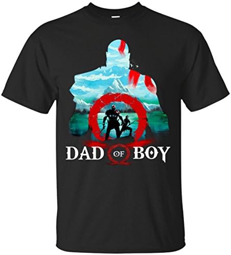 Omega God of War Dad of Boy Shirt (Black;XL)