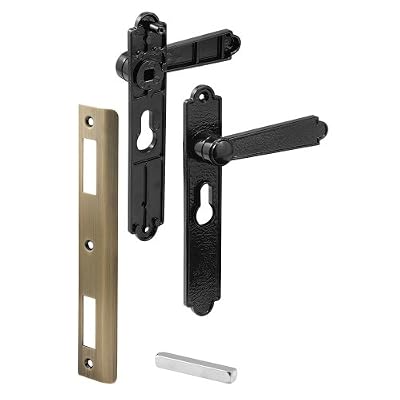 Prime-Line Products K 5063 Security Door Lever Set, Black Dimpled