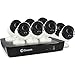 Swann 8 Channel 8 Camera Security System, Wired Surveillance 4K Ultra HD NVR 2TB HDD, Audio Capture, Indoor/Outdoor, Night Vision + Heat & Motion Detection, Google Assistant + Alexa, SWNVK-885808