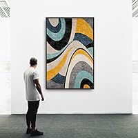 Framed Canvas Wall Art Color Block Canvas Prints Home Artwork Decoration for Living Room,Bedroom - 16x24 inches