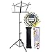 GLEAM Folding Music Stand with Phone Clip, Carrying Bag and Music Clip