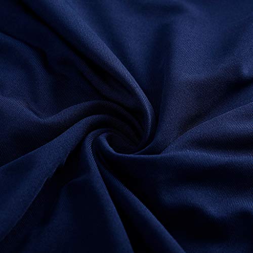 ❤️Women's Waisted Dress, Ladies Cross Wrap Solid Short Sleeve Skirt Sexy Deep V Elastic Dress Gogoodgo Blue