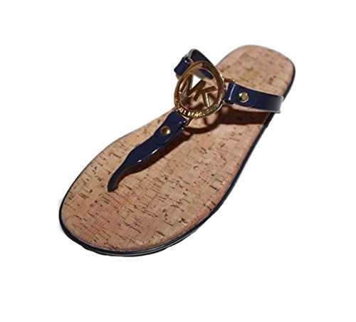 michael kors navy flip flops