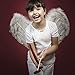 SEVADA Angel Wings and Halo for Adult Women, White Angel Halo Wings for Kids Girls Teen, White Wings Feather Angel Wings Costume (17.7 x 13.8 inches)