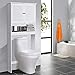 Giantex Bathroom Over-The-Toilet Space Saver Storage with Adjustable Shelf and 2-Door Storage Cabinets Toilet Organize Rack, White