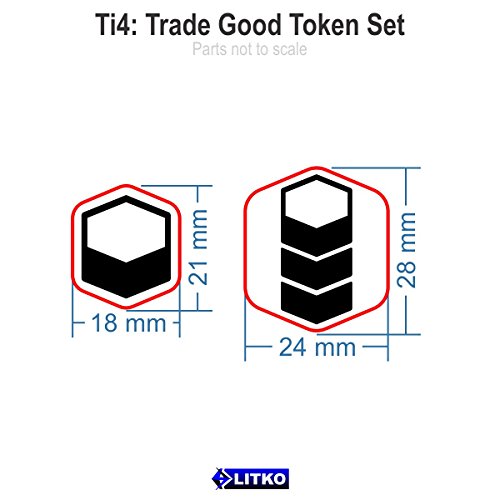TI4: Commodity Token Set, Transparent Clear (40)