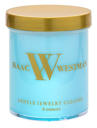 ISAAC WESTMAN Gentle Jewelry Cleaner Liquid | Safe Cleaning Solution For Fine & Fashion Jewelry | 6oz | Dip Tray & Brush