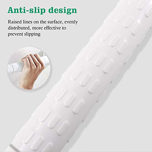 Anti-Slip Grab Rail, Sanliv Concealed Mount Safety Bath and Shower Grab Bar (1.38 x 17 Inch, White)