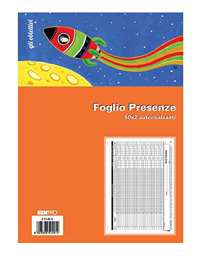 EDIPRO - E5149C - Bloque de asistencia mensual 50x2 autoescala tamaño 22x29,7