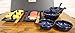 Ebros Gift Japanese Mino Ware Tombo Dragonfly Blue Porcelain Sushi Dinnerware 10pc Set For 2 People Pairs of Sushi Plates Soup And Sauce Bowls Bamboo Chopsticks Asian Soup Spoons Housewarming Gift