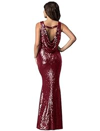 Aofur - Vestido de cóctel para mujer con lentejuelas y purpurina