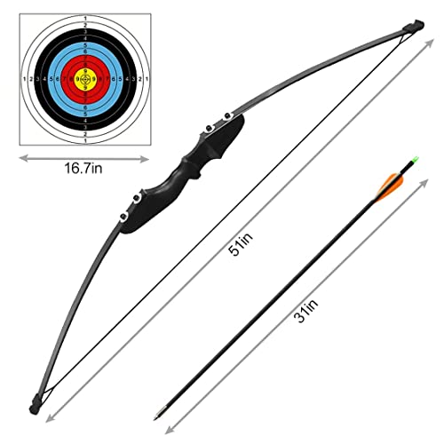 Comeyep Recurve Bow Set 30 lbs Draw Weight Archery Bow Set with Wooden