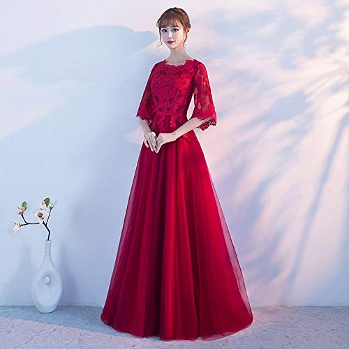 Mua ロングドレス パーティー 他と被らない グレー 演奏会用ドレス ロングドレス 演奏会 袖付き ロングドレス 大きいサイズ ワンピース 大人 上品 フォーマルドレス 結婚式 ミセス フォーマル ワンピース 結婚式 ドレス 大人 ピアノ 発表会 ワインレッド L Tren Amazon