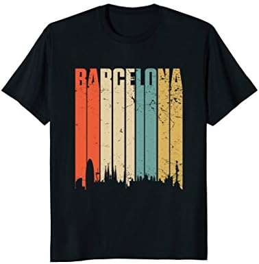Barcelona Retro Skyline City Shirt