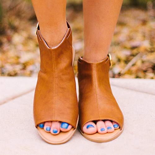 â™¡ Londony â™¡ Topic Casual Espadrilles Trim Rubber Sole Flatform Studded Wedge Buckle Ankle Strap Open Toe Sandal Brown
