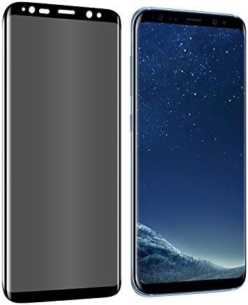 Galaxy S8 Screen protector, iMoreGro Privacy Tempered Glass Anti-Spy Case Fridendly Screen Protector Shield For Samsung Galaxy S8 (Black)