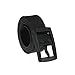 Mosunx(TM) Men's Unisex Smooth Silicone Rubber Plastic Buckle Leather Belt (Black)