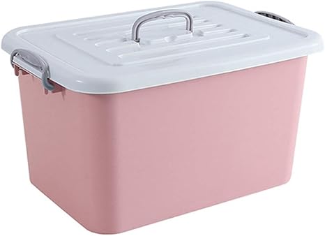 Amazon 収納ボックス 整理ケース 30l 収納カゴ プラスチック おしゃれ 収納ボックス 衣装ケース ふた付き 丈夫 ピンク 頑丈 大型 シンプル 小物 文具 整理整頓 収納box 子供部屋 収納ケース 収納ケース ボックス オンライン通販