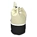 DALIX Large Rope Drawstring Backpack Carry Bag in Black White and Natural