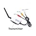 Hikity Wireless Video Transmitter & Receiver Kit for Car/Truck/Bus Backup Camera Rear View Camera Monitor System 9V-24V Lastest 2.4GHz Color Video Range 200ft (No obstacle)