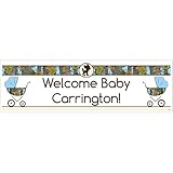 Blue Camo Baby Shower 5 Ft. Large Personalized Banner